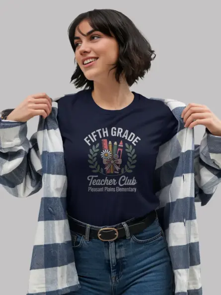 Fifth Grade Teacher Shirt – Vintage Club Spirit Faculty Tee - Image 12