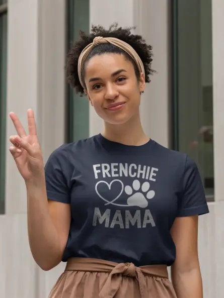 Frenchie Mama Shirt – Cute Minimal Dog Mom Tee for Women - Image 11