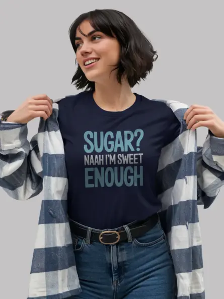 Sweet Enough Funny Diabetic T-Shirt – No Sugar Needed Sass Tee - Image 9