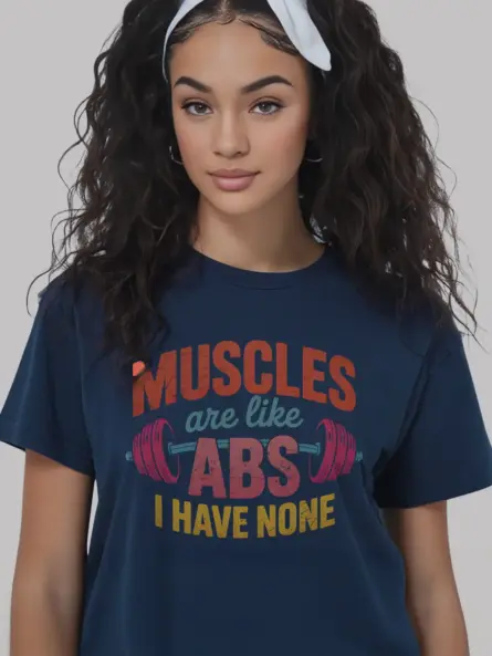 Funny Muscle Abs T-Shirt for Gym Humor - Image 8
