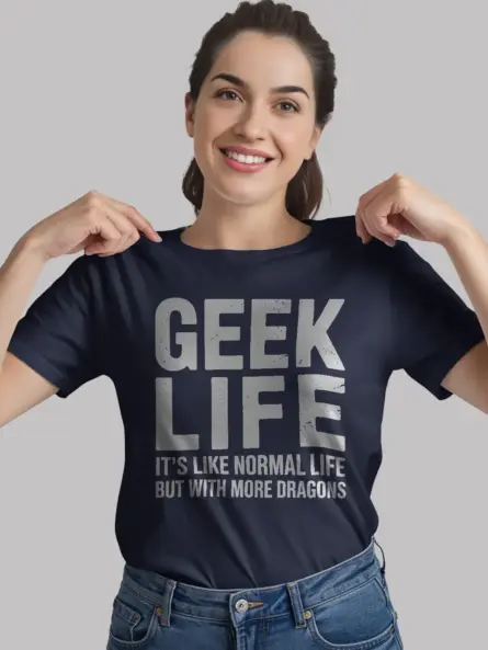 Geek Life Dragon T-Shirt for Nerds - Image 8