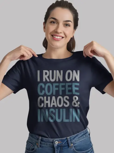 I Run on Coffee and Insulin Shirt – Funny Diabetes Awareness Graphic Tee - Image 12