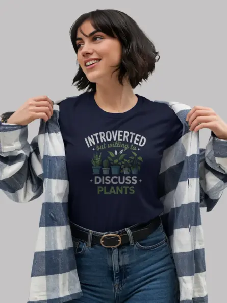 Introverted but Willing to Discuss Plants T-Shirt - Image 9