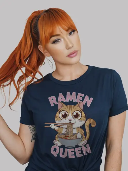 Kawaii Ramen Cat T-Shirt for Ramen & Anime Lovers - Image 6