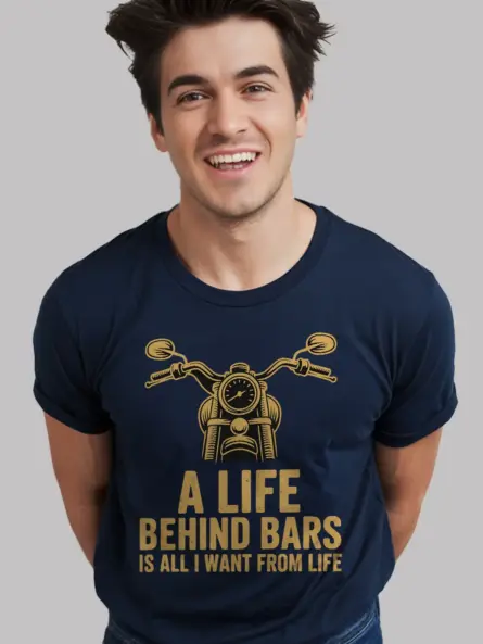 Life Behind Bars T-Shirt – Bold Retro Biker Art Tee - Image 9