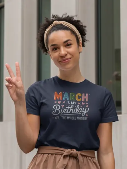 Vibrant March Birthday Shirt for Party Lovers & Gift Givers - Image 9