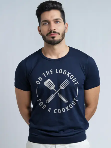 Minimalist Cookout T-Shirt – On the Lookout Design for BBQ Fans - Image 12