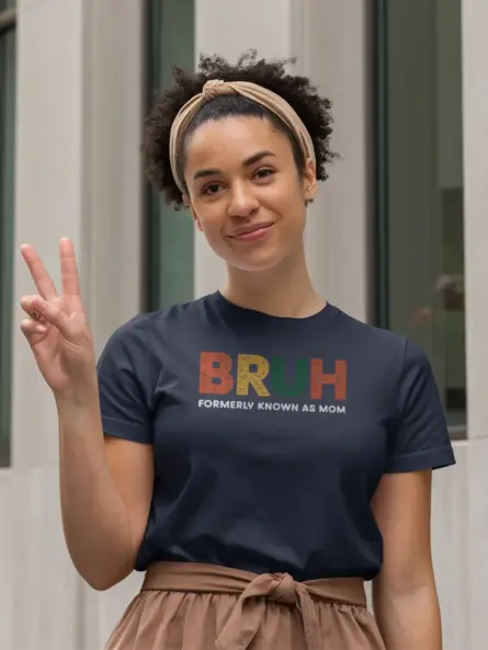 Mom Bruh Shirt – Funny Colorful Motherhood Graphic Tee - Image 9