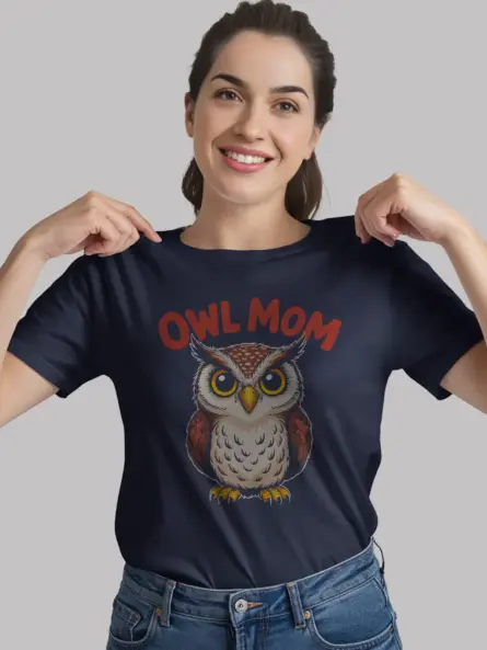 Owl Mom T-Shirt for Bird Lovers - Image 8