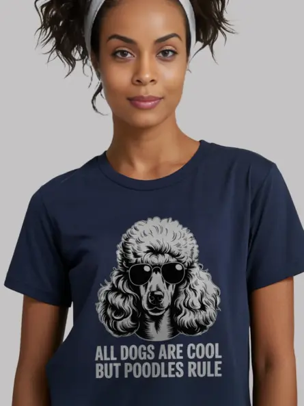 Bold Poodle Sunglasses Shirt – Funny Dog Lover Graphic Tee - Image 8