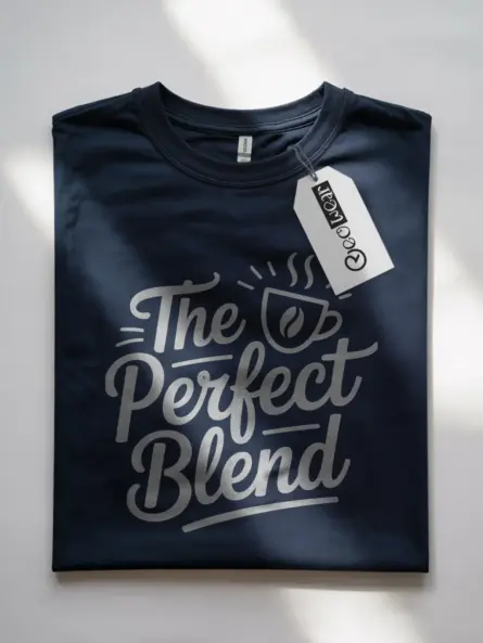 navy front the perfect blend coffee shirt coffee cup graphic