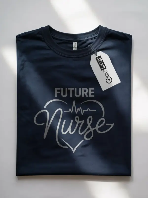 navy future nurse shirt front view nursing school apparel