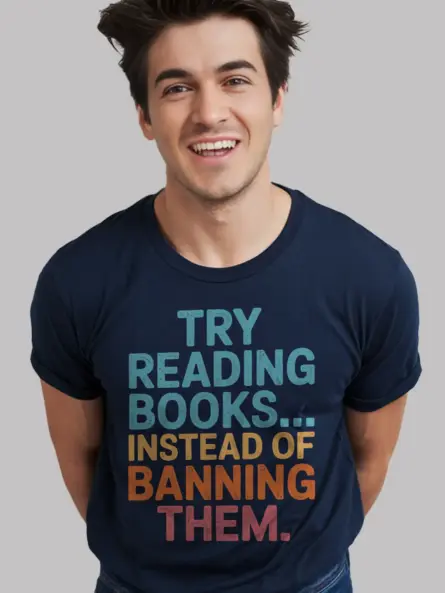 Read Banned Books Shirt – Bold Advocacy Tee for Librarians & Teachers - Image 9