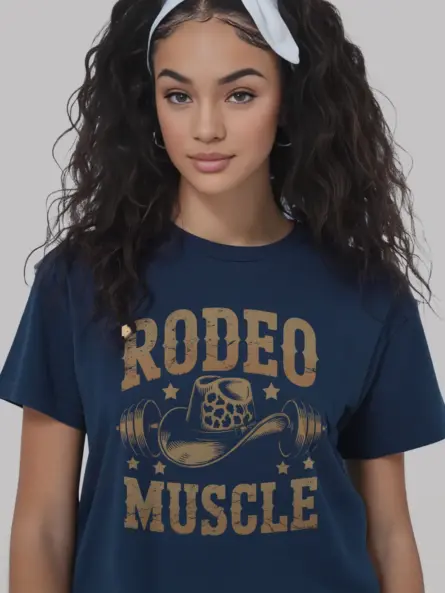Rodeo Muscle T-Shirt – Vintage Western Cowboy Gym Shirt - Image 9