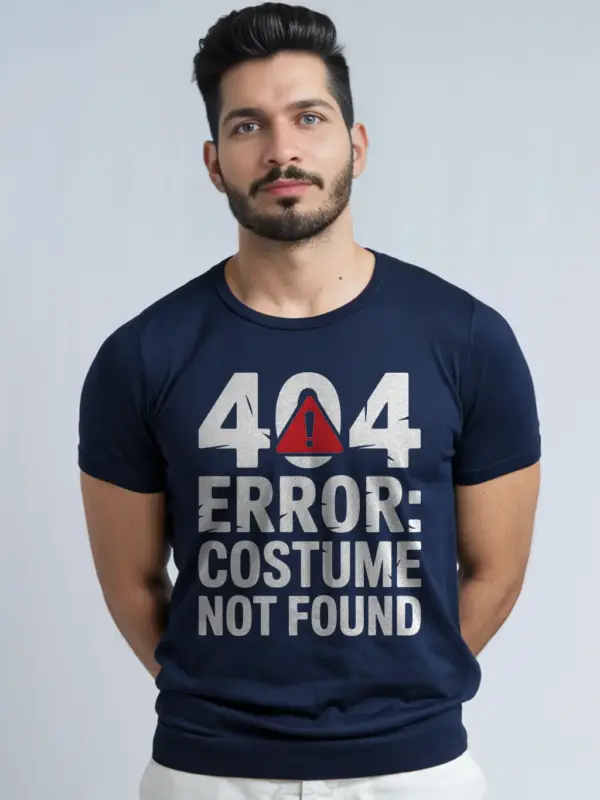 Navy – 404 Error Costume Not Found T-Shirt