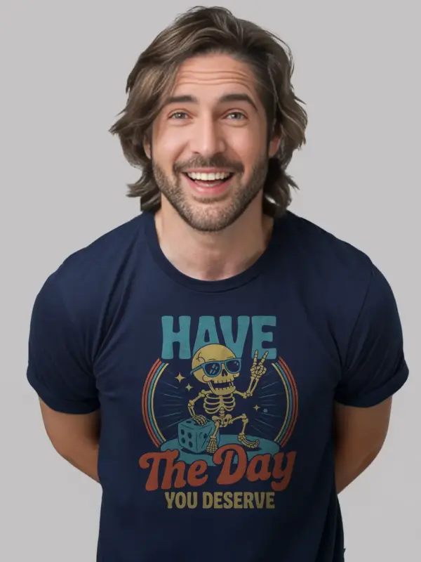 Navy tee fit – mental health awareness retro shirt