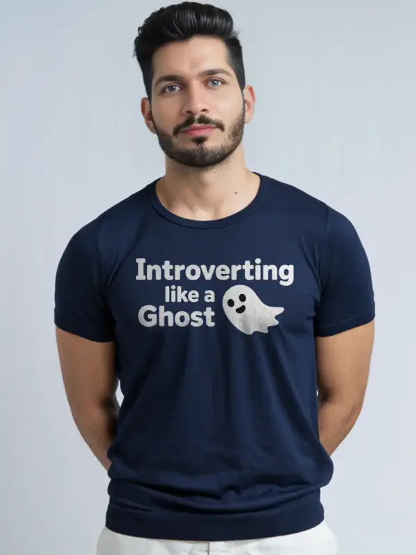 navy introverting like a ghost t-shirt simple ghost tee