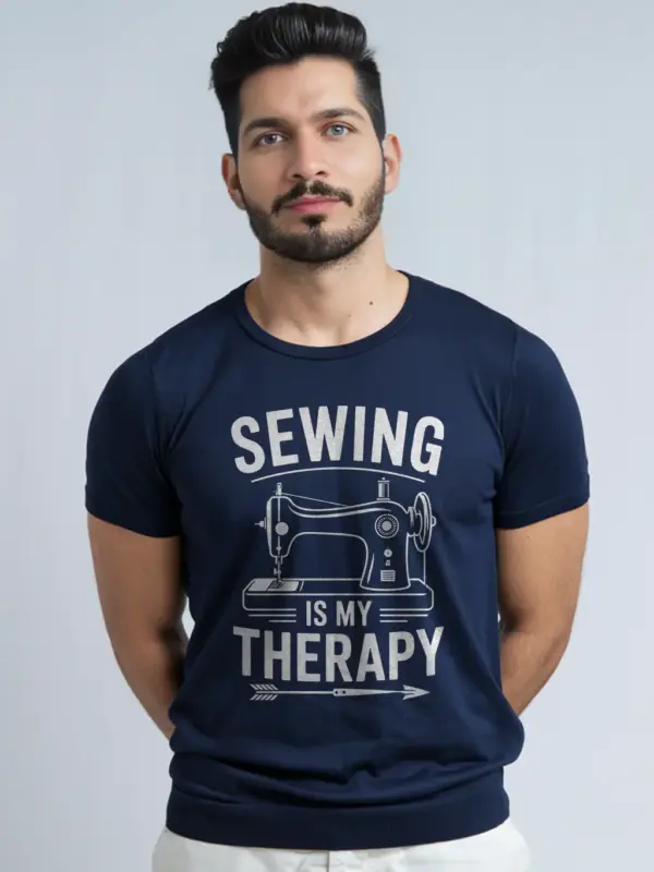 Navy – Sewing Is My Therapy – sewing is my therapy t-shirt