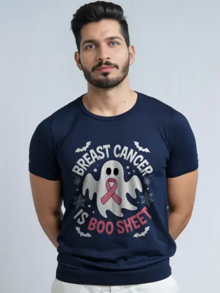 Bold Breast Cancer Boo Sheet Shirt – Funny Pink Ribbon Halloween Tee - Image 8