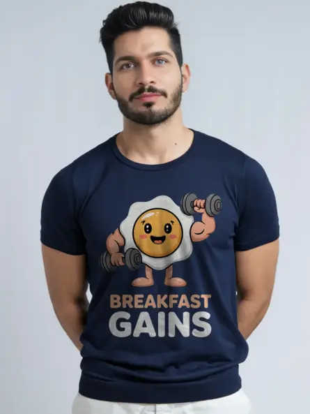 Funny Breakfast Gym Shirt – Protein-Powered Tee for Fitness Fans - Image 9