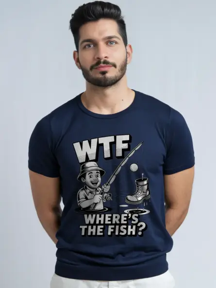 WTF Funny Fishing Shirt – Retro Comic Tee for Anglers Who Love Humor - Image 8