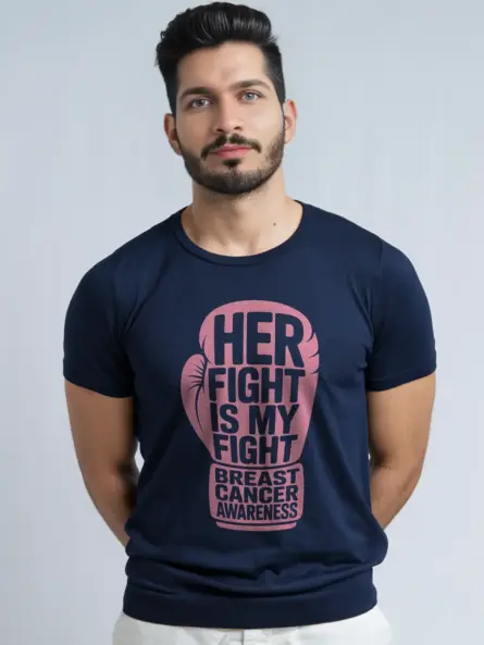 Bold & Powerful Her Fight Is My Fight Shirt – Breast Cancer Awareness Tee - Image 8