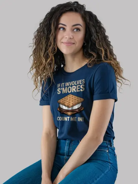 If It Involves S'Mores Count Me In T-Shirt - Image 9