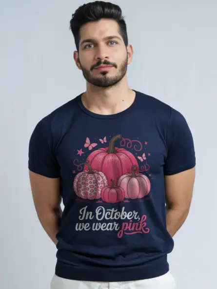Chic In October We Wear Pink T-Shirt – Breast Cancer Awareness Top - Image 8