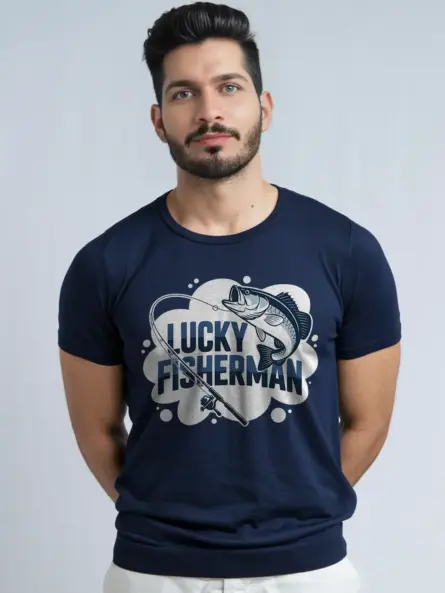 Lucky Fishing Shirt – Bold Logo Tee for Charter Crews & Bait Shop Staff - Image 8