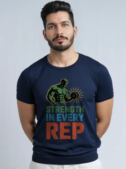 Powerful Motivational Gym Shirt – Strength in Every Rep Tee for Lifters - Image 9