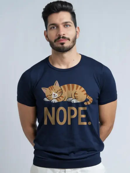 Not Today Cat Shirt – Funny Lazy Orange Tabby Graphic Tee - Image 9