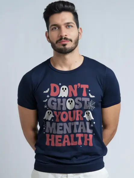 Retro Halloween Mental Health Shirt – Don’t Ghost Your Mental Health Tee - Image 9