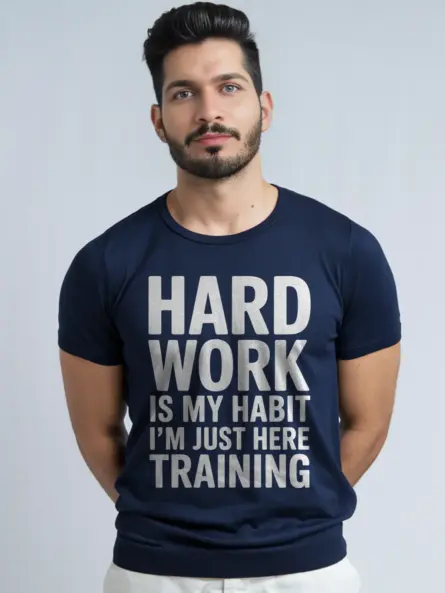 Power-Driven Training Motivation T-Shirt – Hard Work Is My Habit Gym Tee - Image 9