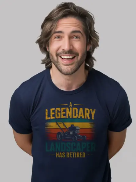 Retired Landscaper Shirt – Legendary Lawn Mower Retirement Gift Tee - Image 9