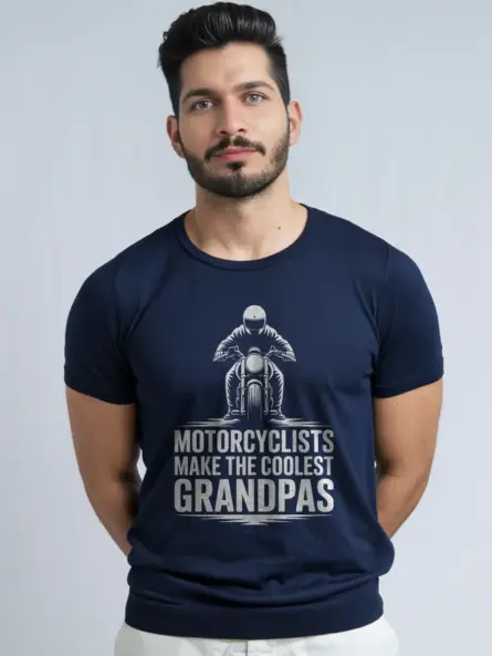 Cool Biker Grandpa T-Shirt – Vintage Motorcycle Tee for Grandfathers - Image 9