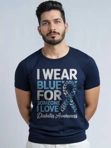 Blue Ribbon Diabetes Shirt – Support Someone You Love Today - Image 9