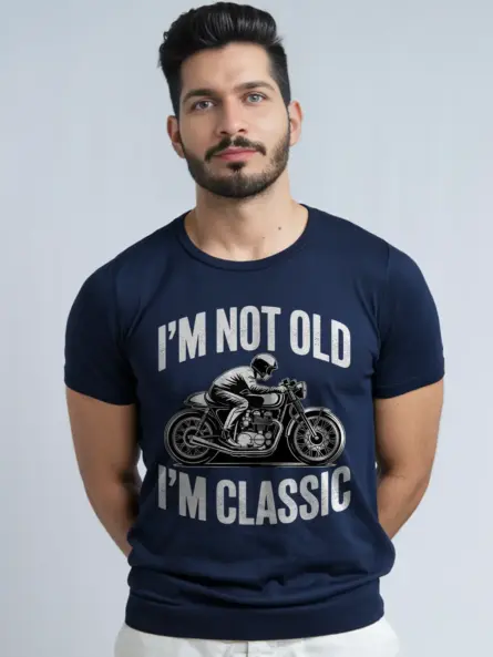 Bold Cafe Racer T-Shirt – I’m Not Old I’m Classic Vintage Biker Tee - Image 6