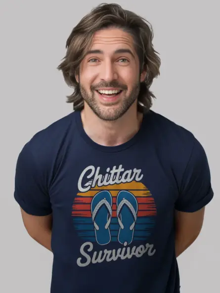 Chittar Survivor Shirt – Hilarious Desi Meme Graphic Tee - Image 12