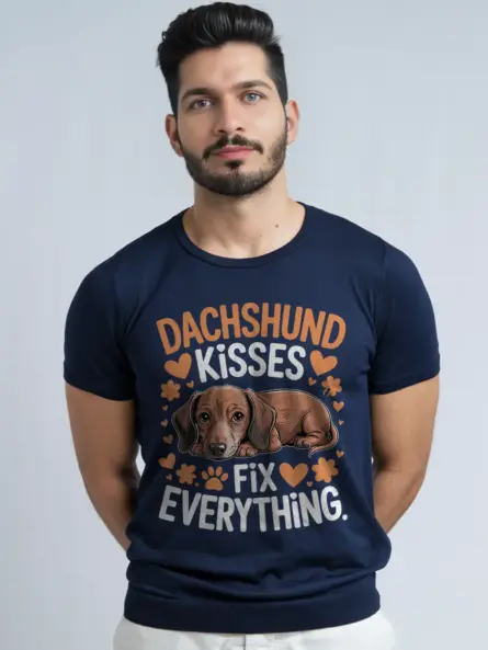 Dachshund Kisses Shirt – Sweet Floral Dog Mom Gift Tee - Image 9