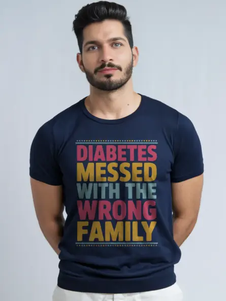 Diabetes Family Shirt – Bold Messed With The Wrong Family Awareness Tee - Image 9