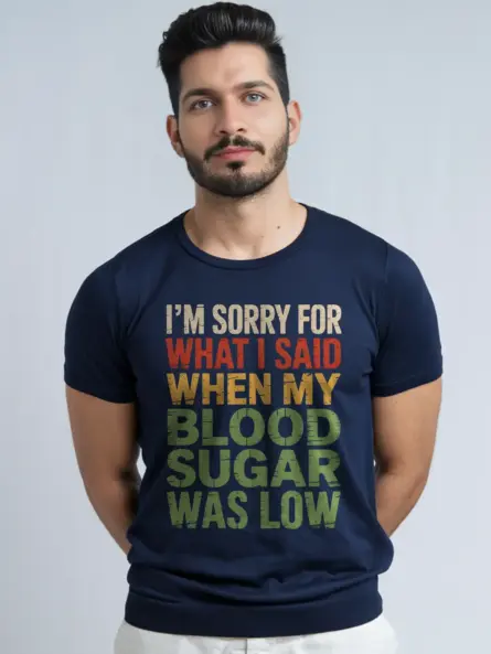 Diabetic Humor Shirt – Funny Low Blood Sugar Apology Tee - Image 12
