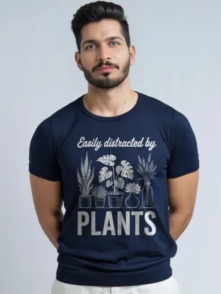 Plant Lover T-Shirt – Easily Distracted by Plants - Image 8
