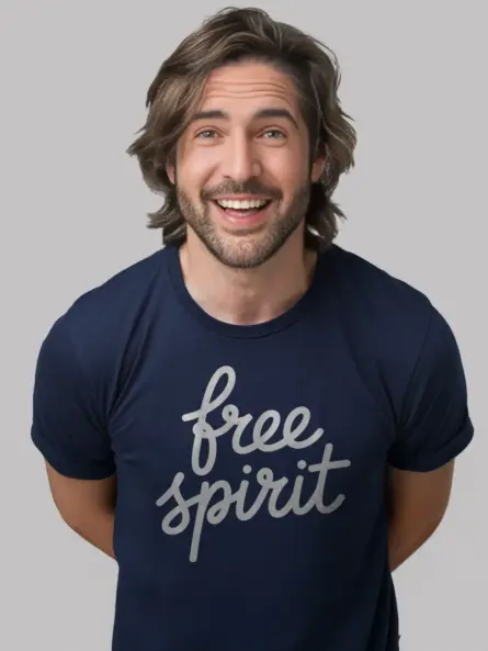 Modern Free Spirit T-Shirt – Minimalist Script Boho Vibes - Image 9