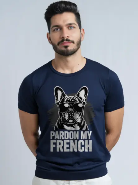 French Bulldog T-Shirt – Bold “Pardon My French” Grunge Dog Tee - Image 12