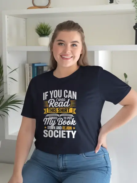 Funny Book Down Shirt for Readers Forced to Rejoin Society - Image 9