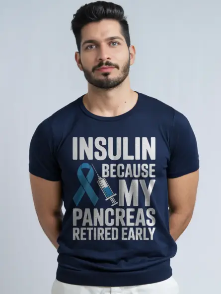 Funny Diabetes T Shirt – Bold Pancreas Retired Early Tee - Image 12