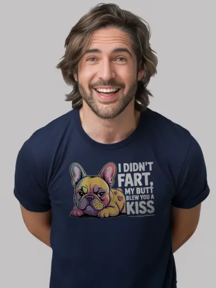 Funny French Bulldog Fart Shirt – Bold Rainbow Dog Humor Tee - Image 8