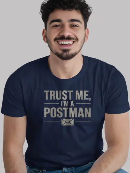 Funny Postman T-Shirt Trust Me Design - Image 6