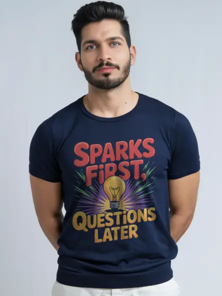 Funny Welding Shirt – Spark First, Questions Later Retro Tee for Tradesmen - Image 9