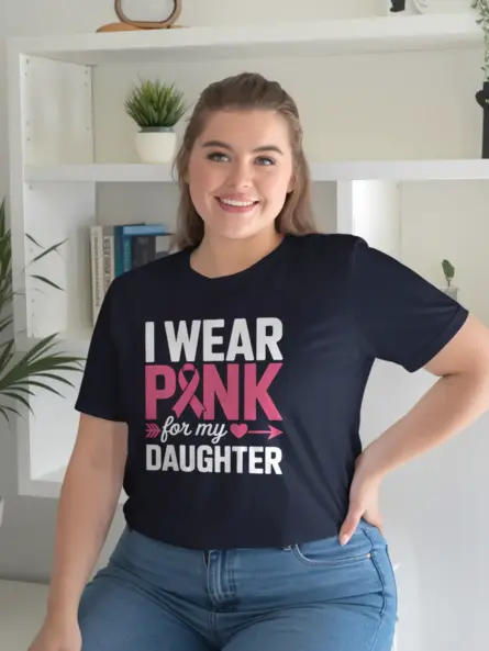 I Wear Pink for My Daughter Shirt – Bold Parent Support Tee - Image 8